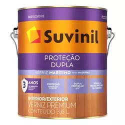 Verniz Acetinado Natural Maritimo 3,6 Litros - PROTEÇÃO DUPLA - SUVINIL - CONSTRUTINTAS