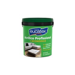 Tinta Acrilica Fosco Branco 3,6 Litros - PROFISSIONAL - EUCATEX - CONSTRUTINTAS