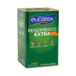 Tinta Acrílica Fosca Standard 18 Litros - EUCATEX RENDIMENTO EXTRA - CONSTRUTINTAS