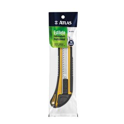 Estilete Emborrachado Lamina Aço 18mm - 175/3 - ATLAS - CONSTRUTINTAS