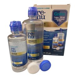 Kit Renu Advanced Solução Multiuso 355ml + 120ml +... - Contact Lentes