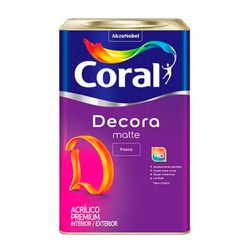 Decora Matte Fosco 18L Coral BRANCO - Corante Tintas