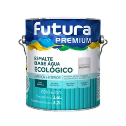 ESMALTE BRILHANTE BRANCO BASE AGUA 3,6L FUTURA - Corante Tintas