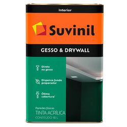 Gesso & Drywall 18L Suvinil - BRANCO - Corante Tintas