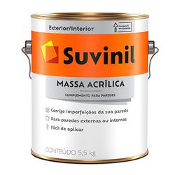 Massa Acrílica 5,5Kg Suvinil - Corante Tintas