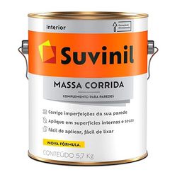 Massa Corrida 5,7Kg Suvinil - Corante Tintas