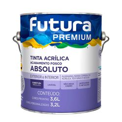 Fosco Absoluto Premium Branco 3.6L Futura - Corante Tintas