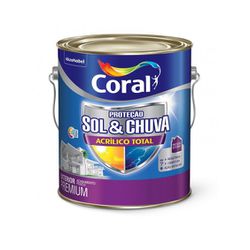 Sol e Chuva Acrilico Total Fosco 3,6L Coral - Core - Corante Tintas