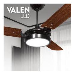 VENTILADOR DE TETO VALEN COM LED 6000K PRETO COM M... - Cores Vivas Home Center