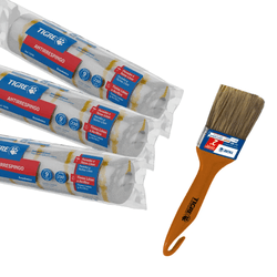 KIT 3 ROLOS 1376-23 + TRINCHA 695-2-TIGRE - Cores Vivas Home Center