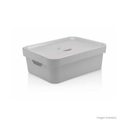 Caixa Organizadora Cube M 10,50 Litros Branca Com ... - Cores Vivas Home Center