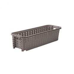 Cesta Trama Retangular 920ml Cinza Plasutil - Cores Vivas Home Center