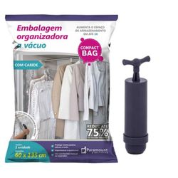 Kit Bomba Manual Bag e Organizador a Vacuo Paramou... - Cores Vivas Home Center