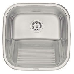 Tanque Aço Inox Encaixe 40x40Cm Polido 94403/407 T... - Cores Vivas Home Center