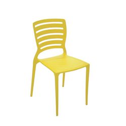Cadeira Tramontina Sofia Amarela Encosto Vazado - Cores Vivas Home Center