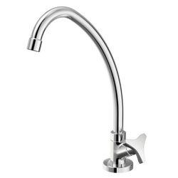 Torneira Cozinha Tigre Cross - Bica Alta Móvel Branca 1/2"