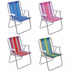 CADEIRA MOR ALTA ALUMINIO - Cores Vivas Home Center
