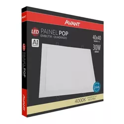 Painel de Led Avant Embutir Quadrado 30W 4000K - Cores Vivas Home Center