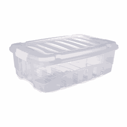 Caixa Organizadora Cube M 10,50 Litros Branca Com Tampa-Martiplast