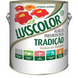 Tinta Látex Tradição Galão 3,600 Litros Lukscolor... - Cores Vivas Home Center