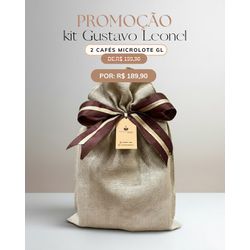 KIT PROMOCIONAL MICROLOTE GUSTAVO LEONEL CAFÉS ESPECIAIS 2 CAFÉS MOIDO - GUSTAVO LEONEL CAFÉS ESPECIAIS 