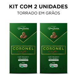 Kit 2 Unidades Coronel Café Orgânico Torrado em Grãos - 500g - GUSTAVO LEONEL CAFÉS ESPECIAIS 