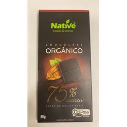 Chocolate Orgânico Native 75% Cacau - GUSTAVO LEONEL CAFÉS ESPECIAIS 