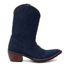 Bota Feminina Texana Jeans Cano Médio - 90 - Country Shop Botas Texanas