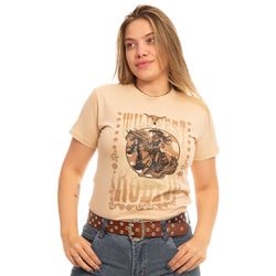 Camiseta Feminina Country Wild West Rodeo Nude - C... - Country Shop Botas Texanas