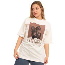 Camisetão Country Feminino Cowgirl Branca - Camise... - Country Shop Botas Texanas