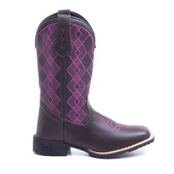 Bota Feminina Texana Quadriculada - 37 - Country Shop Botas Texanas