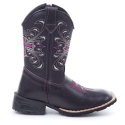 Bota Infantil Texana Cruz Rosa - 004 - Country Shop Botas Texanas