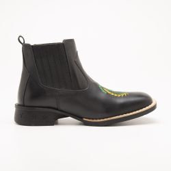 Botina Masculina Texana Medicina Veterinaria Preta... - Country Shop Botas Texanas
