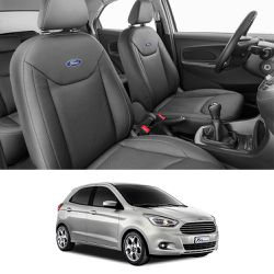 Revestimento Banco de Couro Ford-Ka 2015 - Couro Nobre