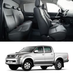 Revestimento Banco de Couro Hilux 2005 a 2015 - Couro Nobre