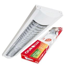 LUMINARIA TUBULAR LED T8 18W BIVOLT OUROLUX - Couto Materiais 