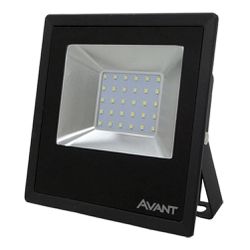 REFLETOR SLIM LED PRETO 50W 6500K AVANT - Couto Materiais 