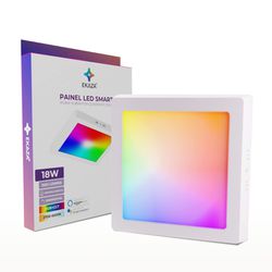 PAINEL LED SMART RGBW EMBUTIDO QUADRADO EKAZA - Couto Materiais 