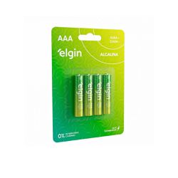 PILHA ALCALINA AAA BLISTER C/ 4PÇS ELGIN - Couto Materiais 