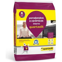 ARGAMASSA PORC E CERAM INT CZA 20KG QUARTZOLIT - Couto Materiais 