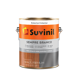 Esmalte Sempre Branco Suvinil Acetinado Galão 3,6L - CREL TINTAS