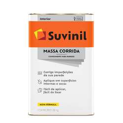 Massa Corrida Suvinil Interna Balde 27kg 18L - CREL TINTAS