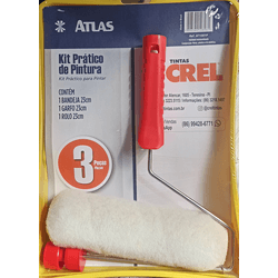 Kit Pintura CREL Atlas Prático Bandeja, Suporte e ... - CREL TINTAS