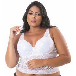 Cropped Plus size branco - ST- 90130001 - Crystal D'Lux