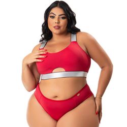 Lingerie plus size vermelha - CJ-10709 - Crystal D'Lux