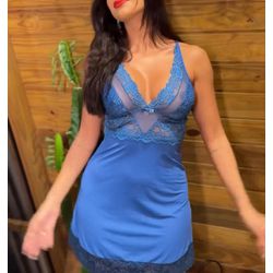 Camisola sem bojo azul - 0030766 - Crystal D'Lux