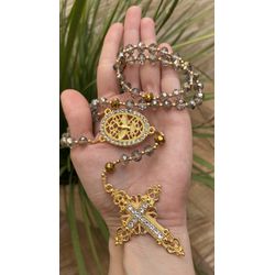 Terço Espirito Santo - Cristal - 2030 - Cuidado de Maria