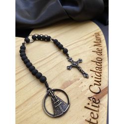 Terço compacto - Medalha Nossa Senhora - Ouro Velh... - Cuidado de Maria
