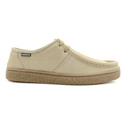 Sapato London Sport couro taupe, solado borracha a... - DALESHOES
