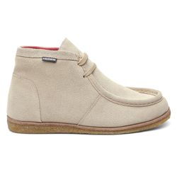 Coturno Napoli em couro camurça taupe, solado em b... - DALESHOES
